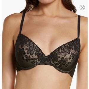 New NATORI Sheer Glamour Full Fit Underwire Contour Bra Size 32B